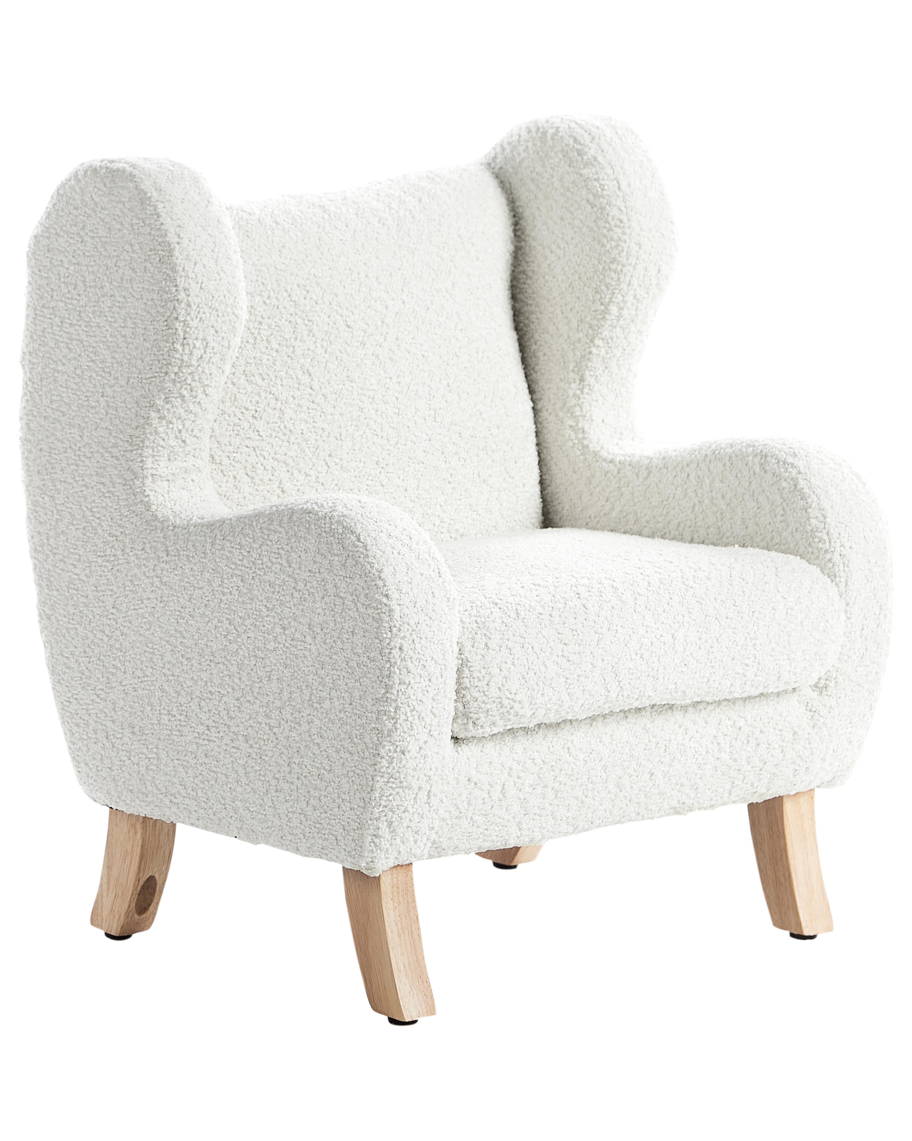 Kinderfauteuil FARUM Bouclé Gebroken wit