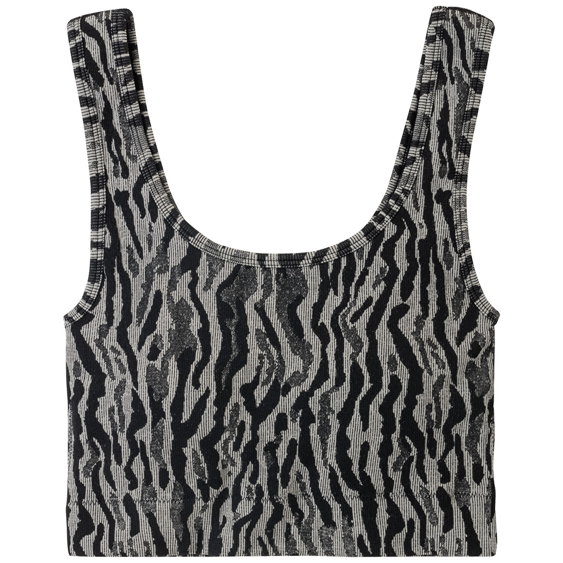 Gina Sports Damen Sport-Bustier im Animal-Look grau