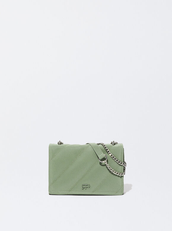 Bolsa de ombro com corrente - Cáqui