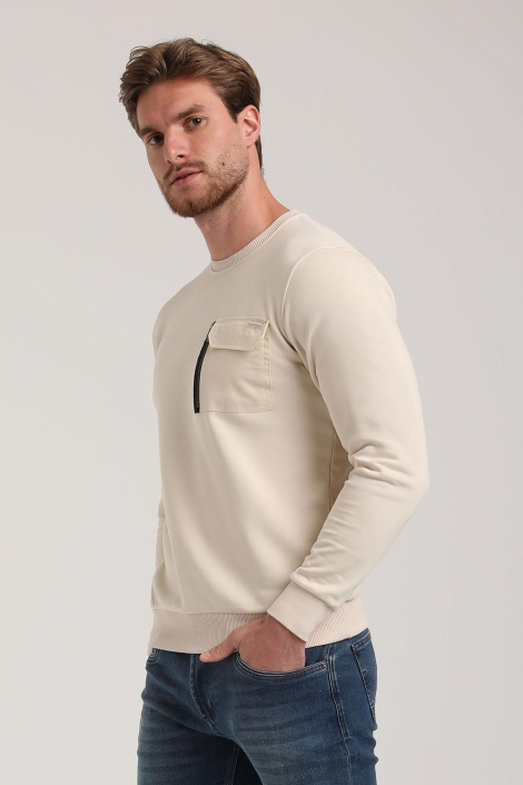Gabbiano beige heren trui