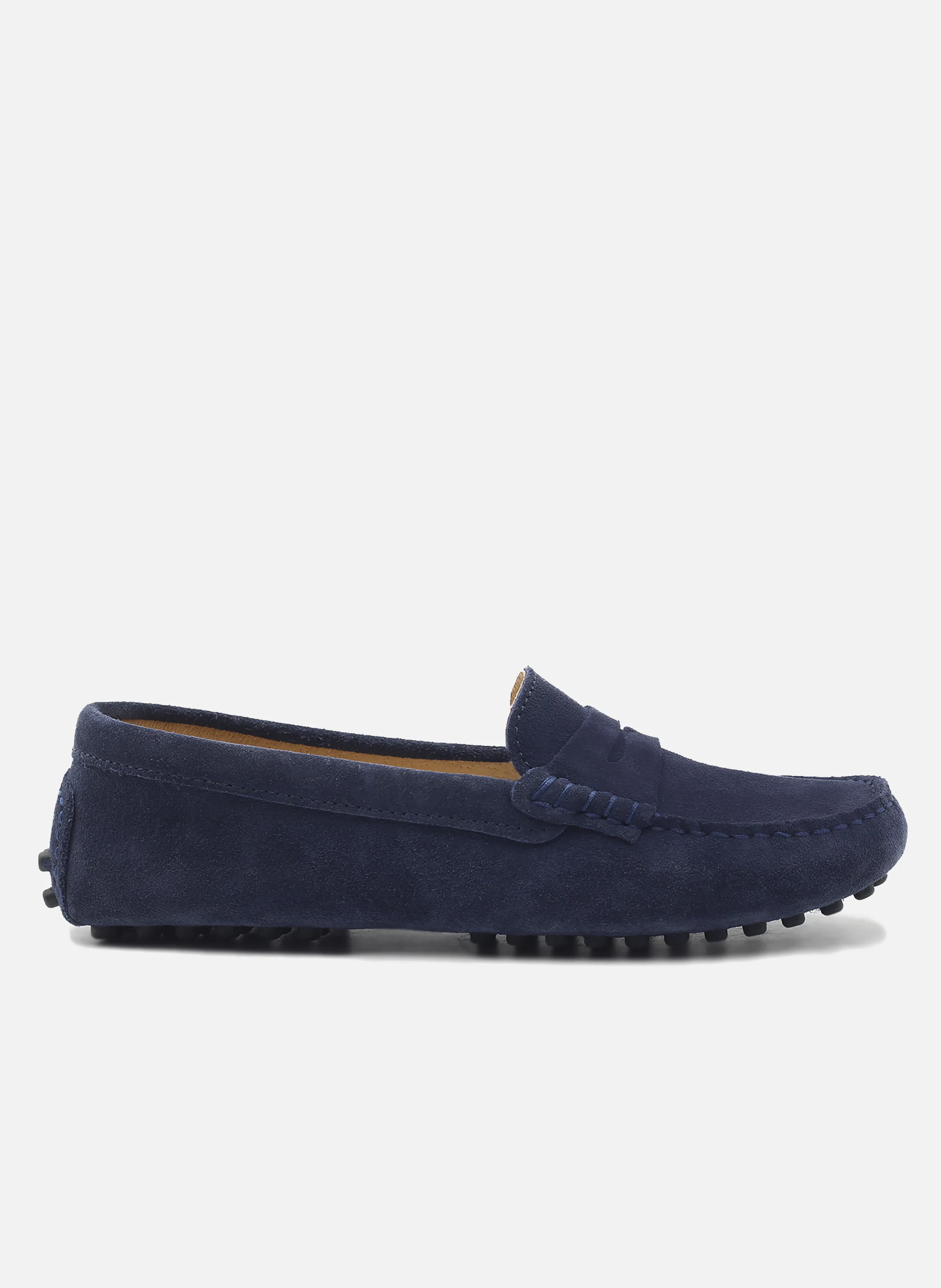 Mocassins femme cuir daim | Bleu