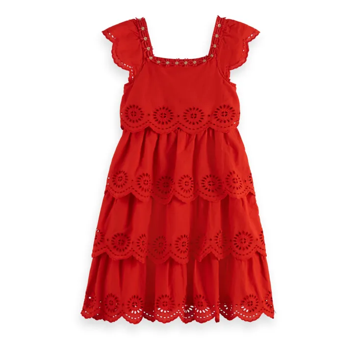 Scotch & Soda Robe Broderie Anglaise | Rouge