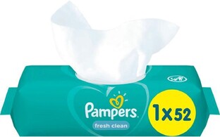 Pampers Fresh Clean Babydoekjes Multiverpakking 12x52ST