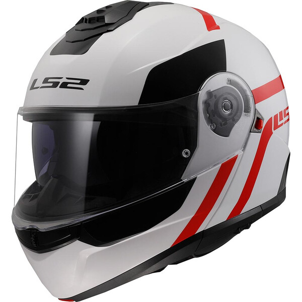 LS2 - Casque FF908 Strobe II Autox Blanc / Rouge / Brillant