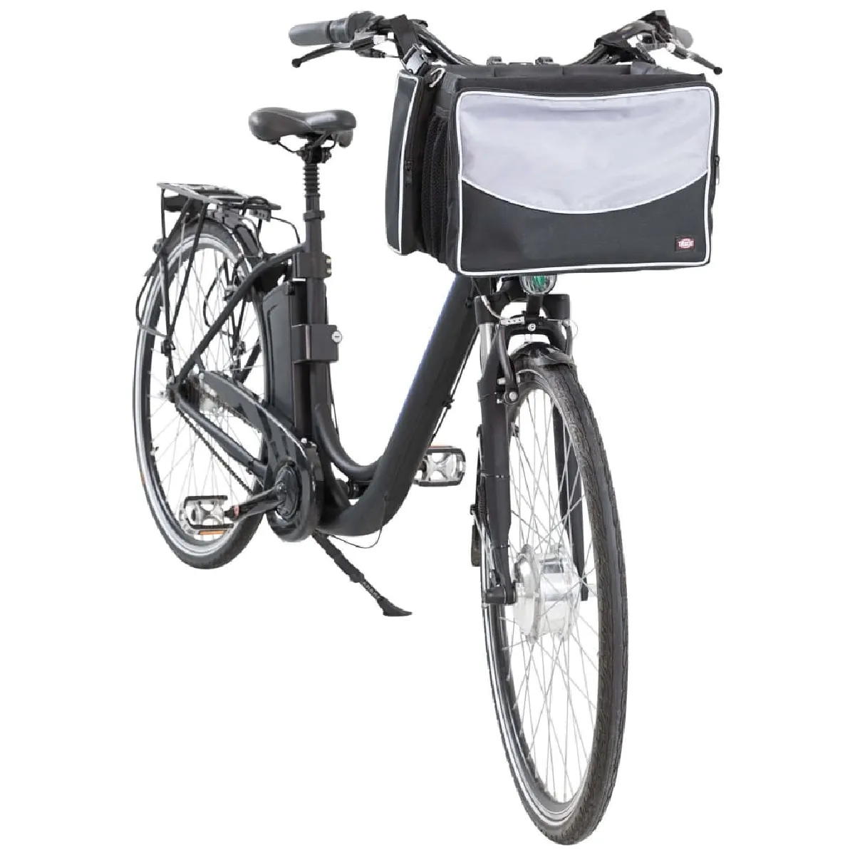 TRIXIE Panier vélo animaux Noir et gris