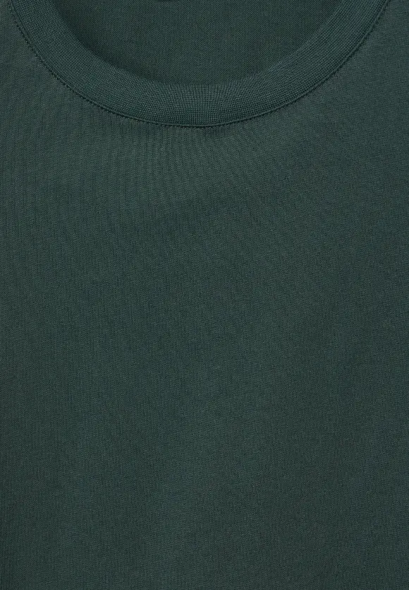 Basic T-Shirt in Unifarbe - dark urban green
