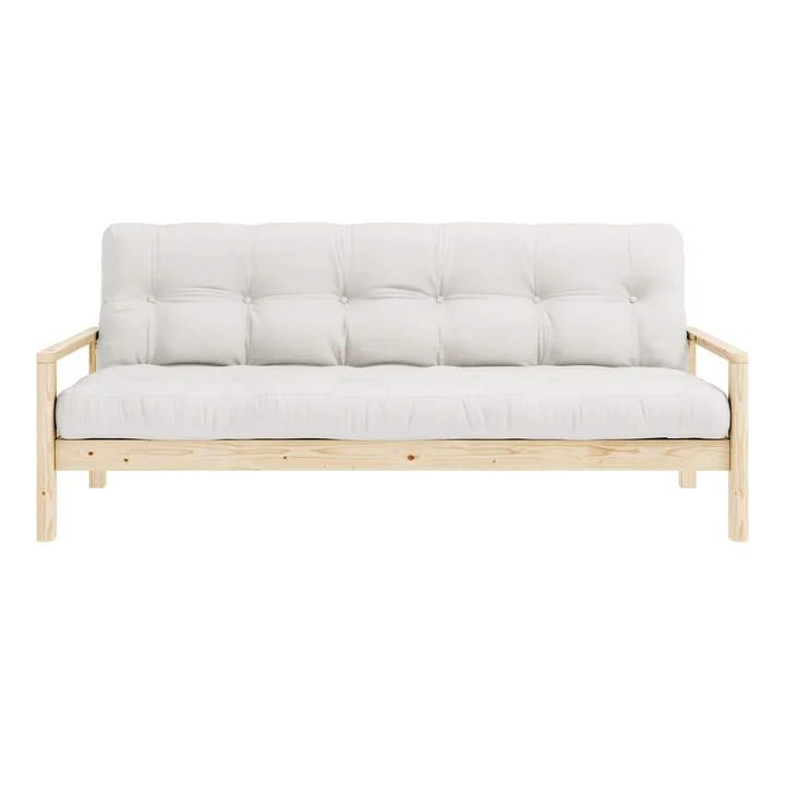 Karup Design - Knob Schlafsofa 130 x 190 cm, Kiefer carobbraun / beige (747)