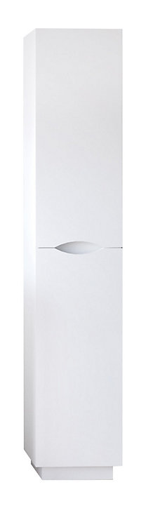 Colonne de salle de bains simple à poser H.180 x P. 30 x l.35 cm, blanc, Palermo