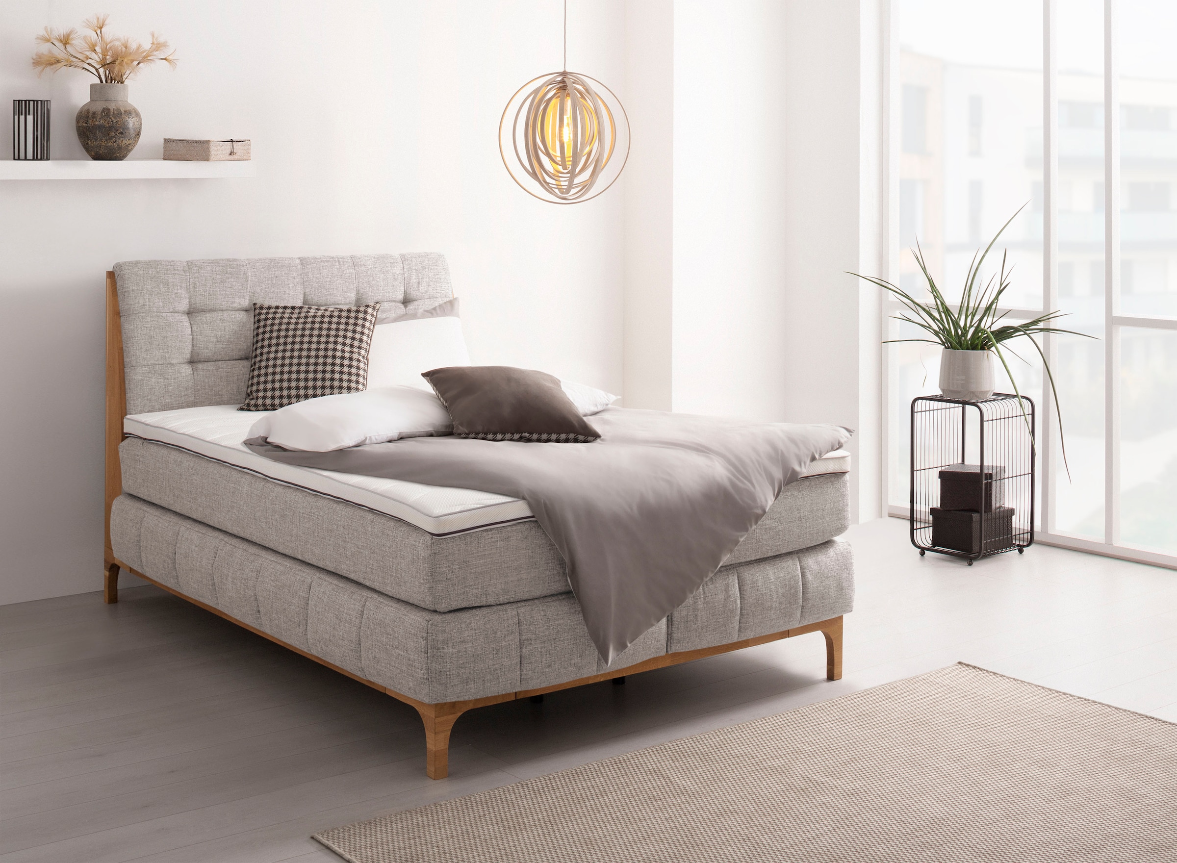 GOODproduct Boxspringbett »Jelle« 5 Stk. tlg. zertifizierte, recycelte Bezugsstoffe, verschiedene Ausführungen