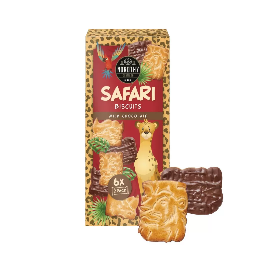 Nordthy Safari kiks m/mælkechokolade - 225 g