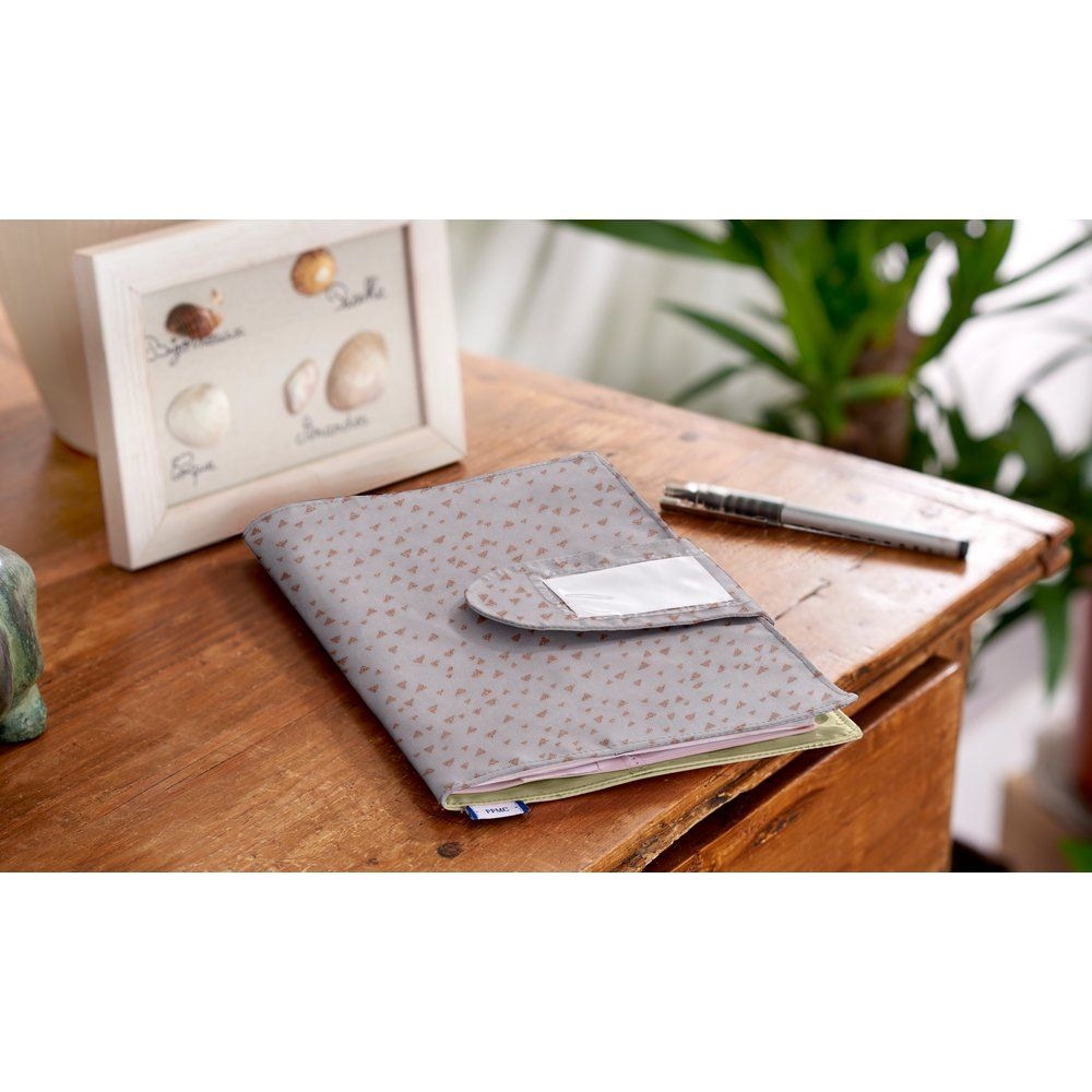 Protège Carnet De Santé Triangle Cuivré Gris