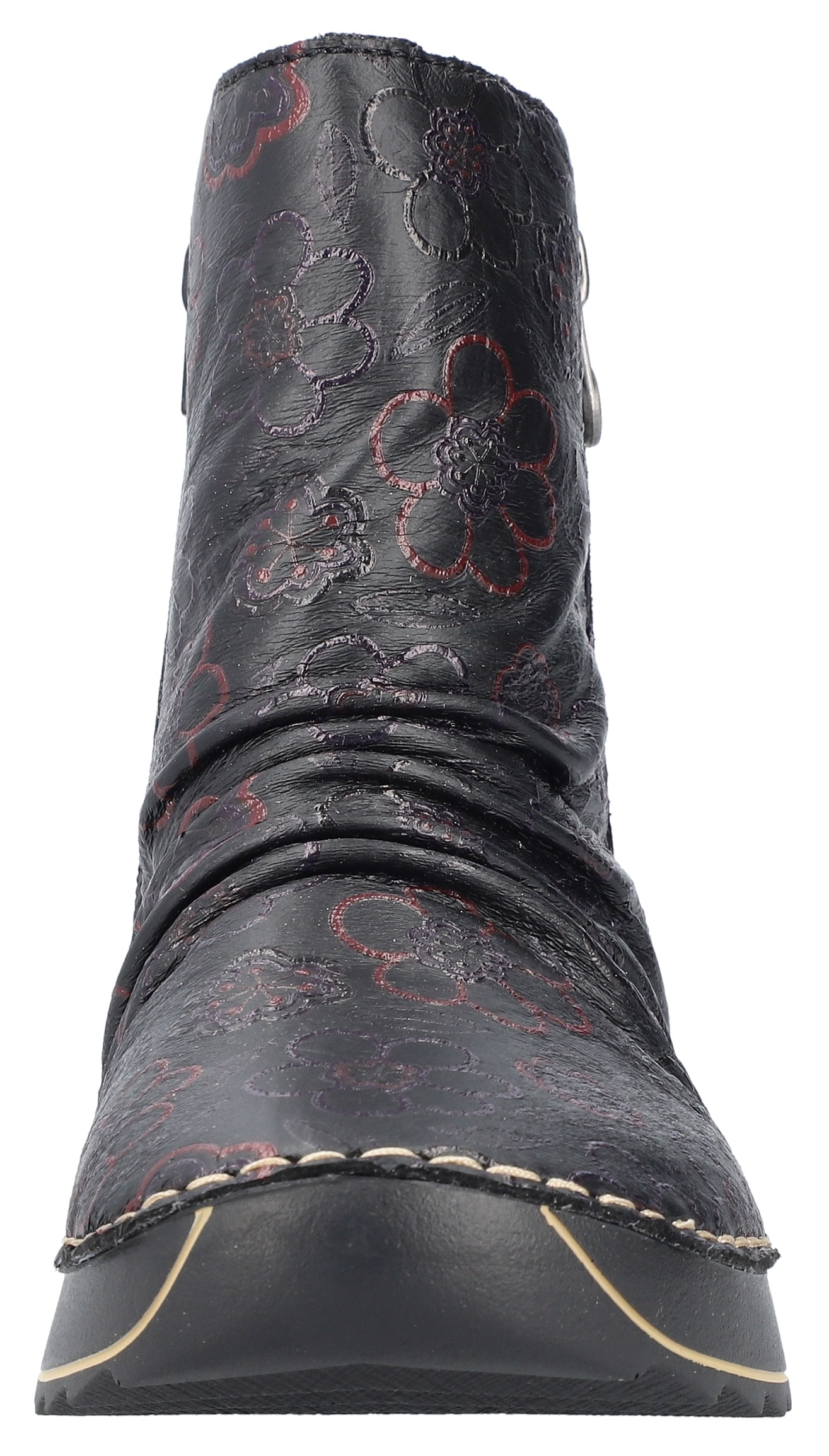 Rieker Winterboots  , Plateaustiefelette, Print-Boots mit Aussenreissverschluss