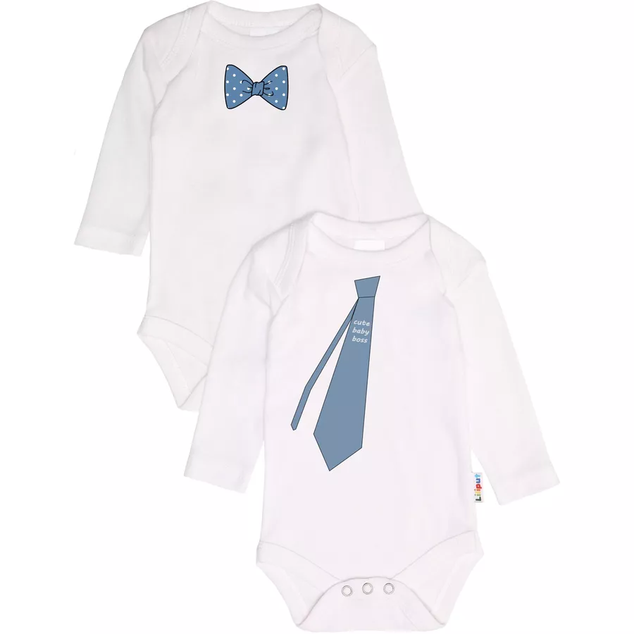Liliput Langarmbody 2er Pack cute baby boss weiß