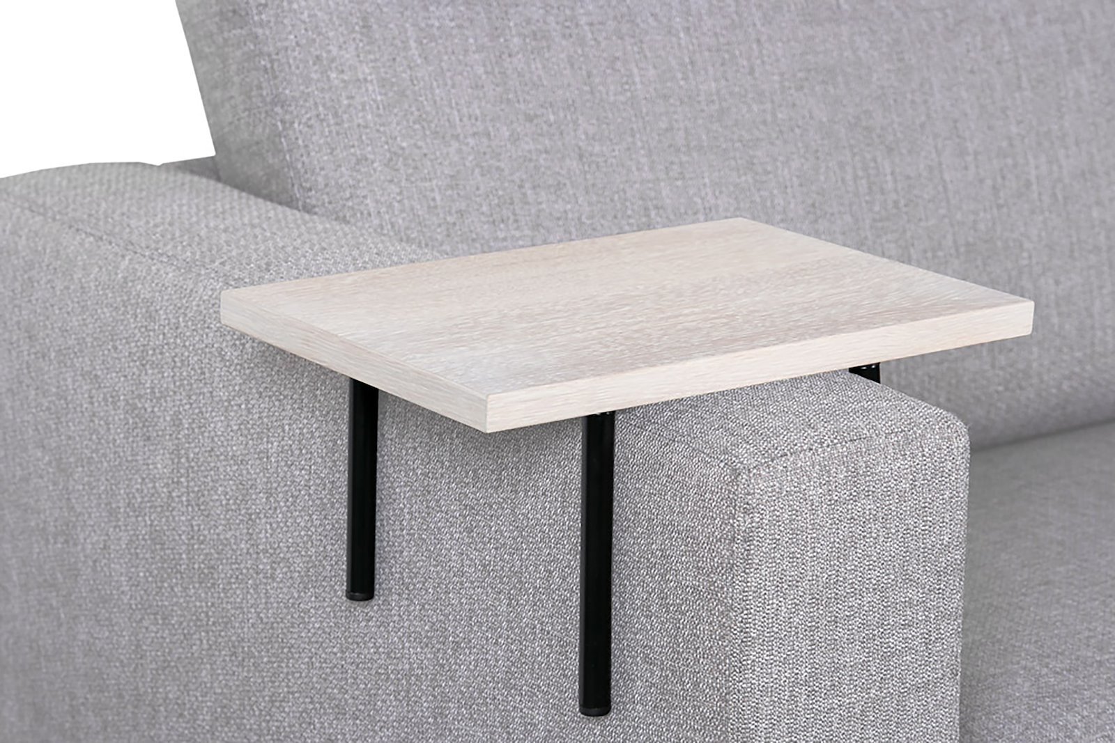 Helper armlenebord I hvitoljet eikefinér. 35x25 cm