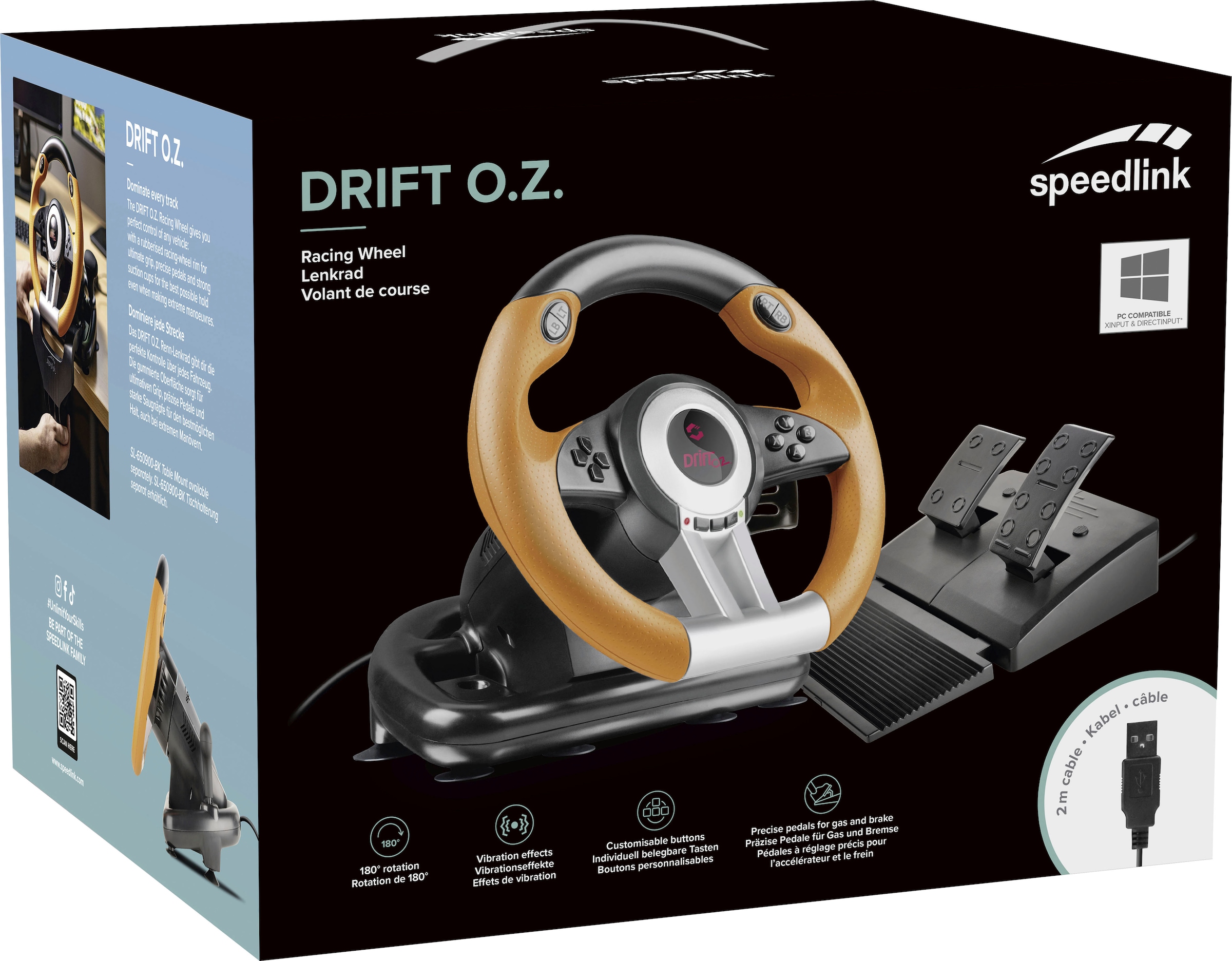 Speedlink Gaming-Lenkrad »DRIFT O.Z. Racing Wheel« für PC, mit Pedalen und Schaltung