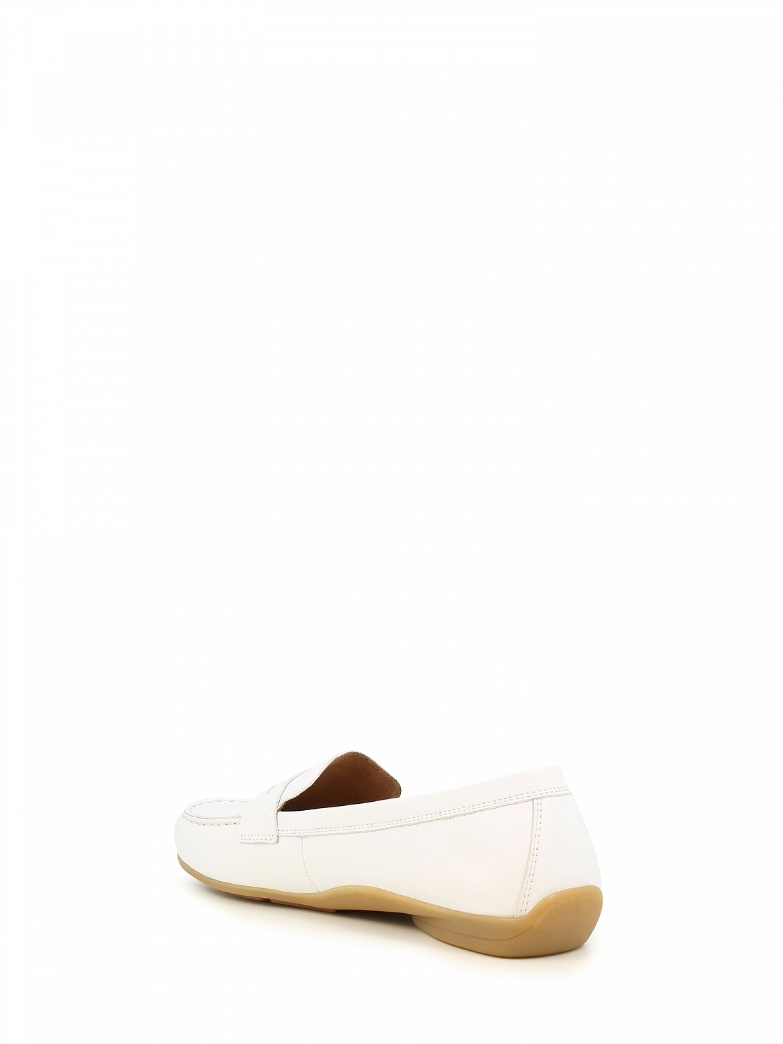 Gabor Leather Penny Loafer White