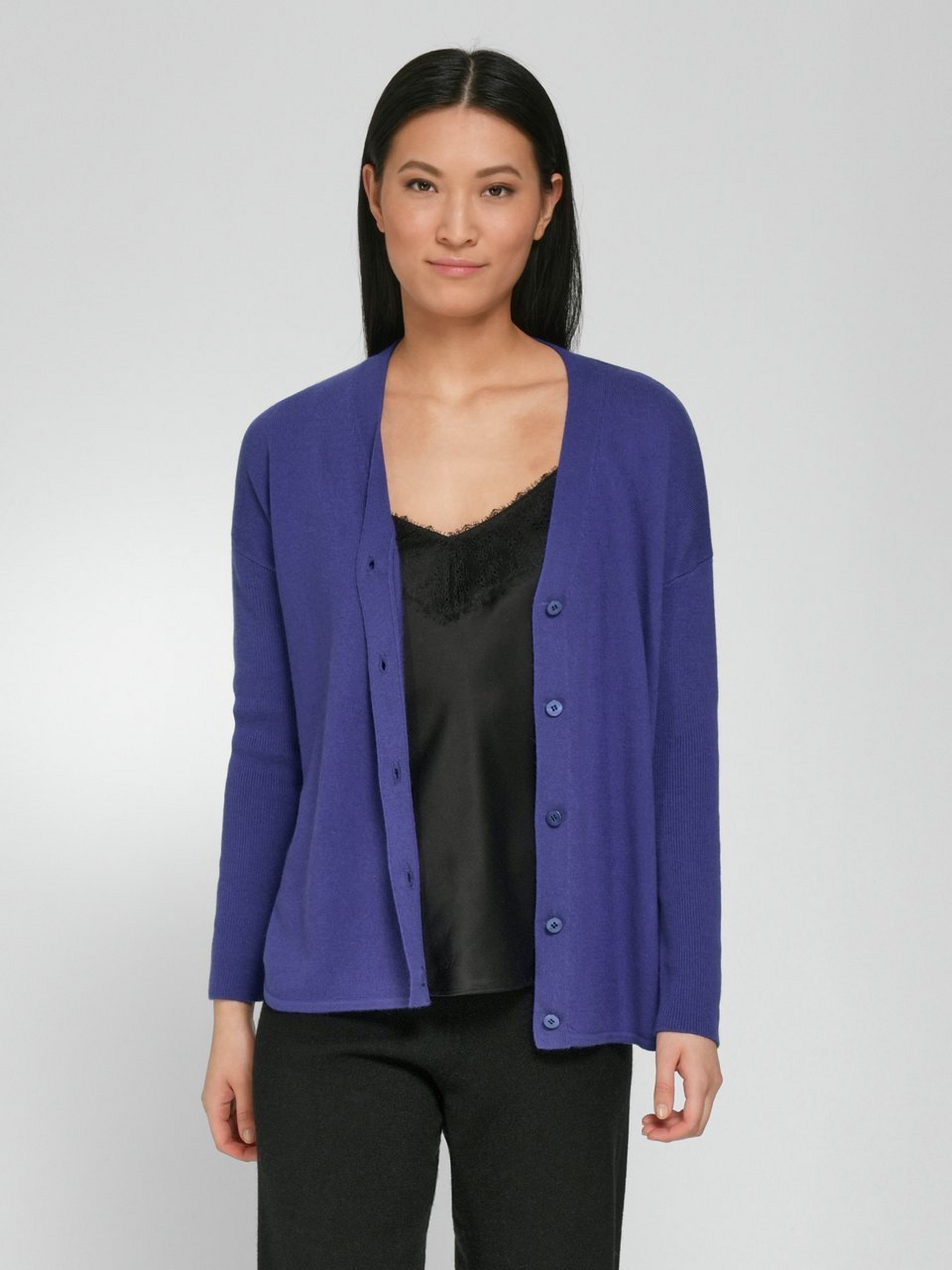 Strickjacke aus Schurwolle und Kaschmir