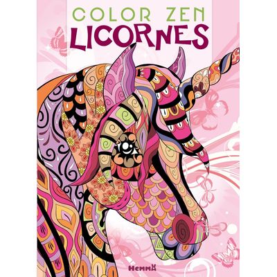 Color zen licornes fond printanier