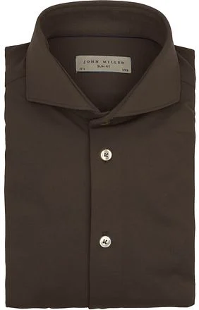 John Miller Overhemd Hyperstretch Bruin 5141630-690000 kopen