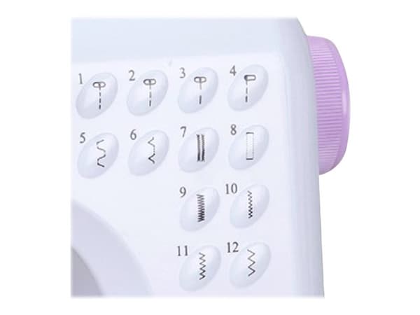 Emerio SEW-121820 - Symaskin - 12 sting - 1 fireskrittsknappehull
