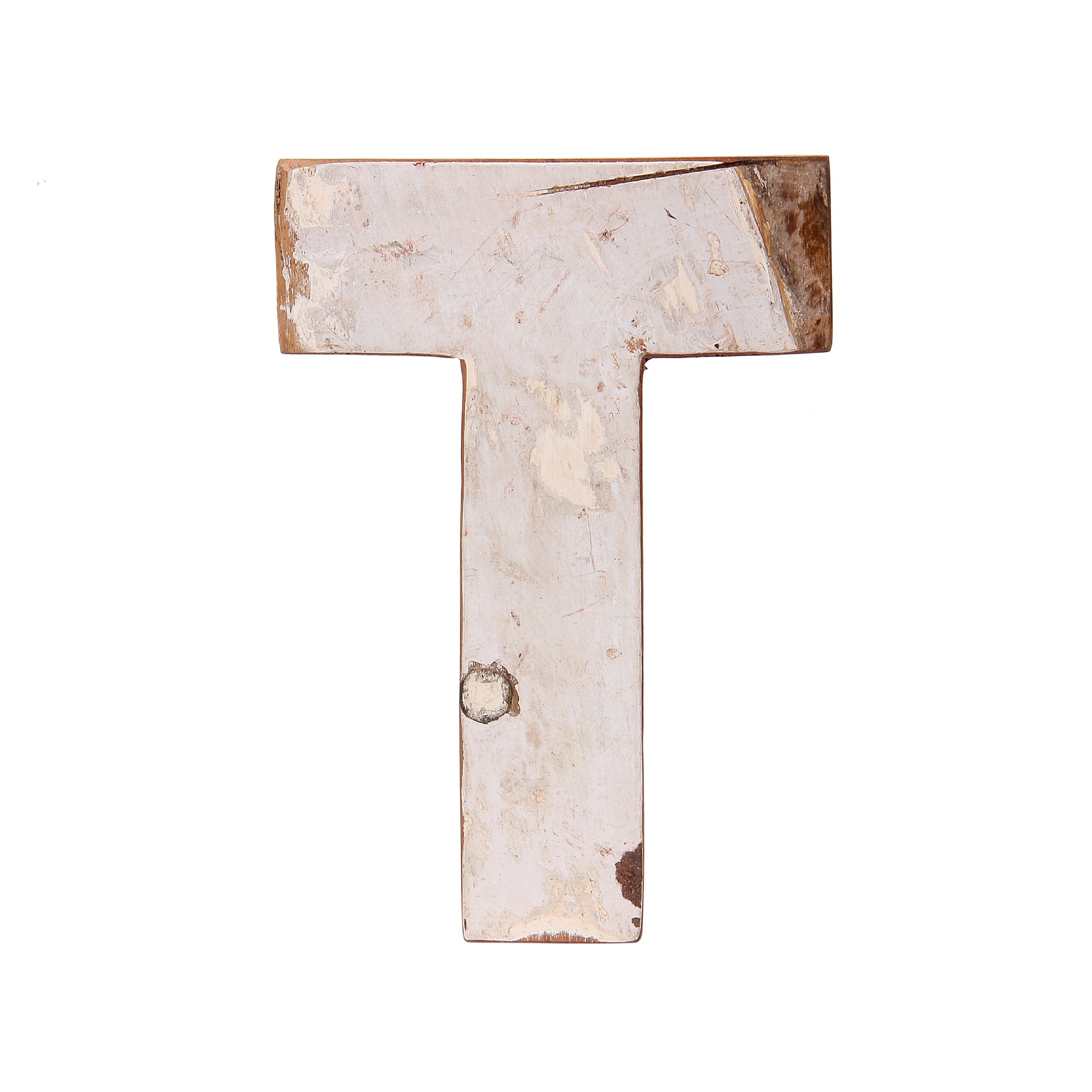 Holzbuchstabe 'T', mehrfarbig, T 2,5 cm, B 13 cm, H 19 cm von fischer's lagerhaus