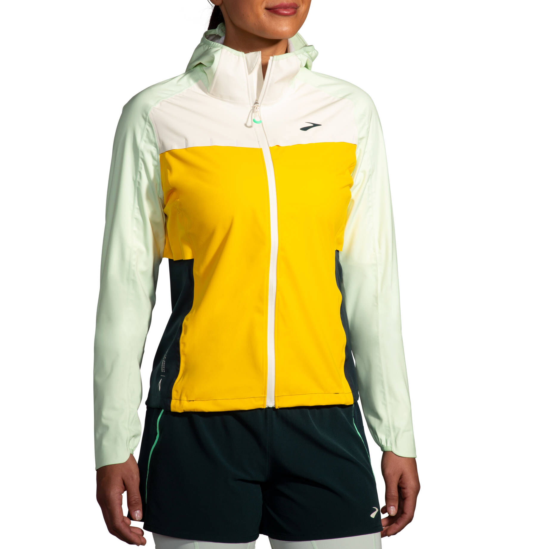 Brooks| Damen Laufjacke mit Kapuze HIGH POINT WATERPROOF JACKET