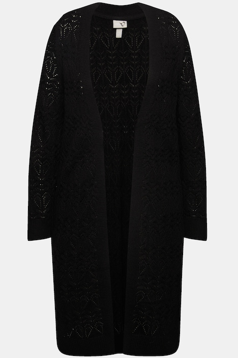 Long-Strickjacke, Struktur, offenes Modell