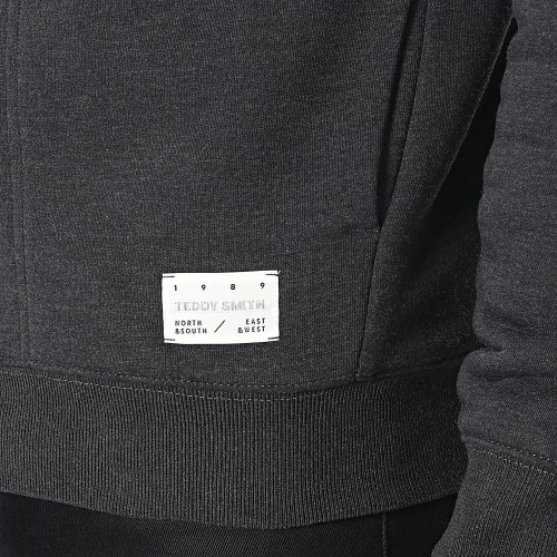 Sweat Capuche Zippé Nail Noir Chiné