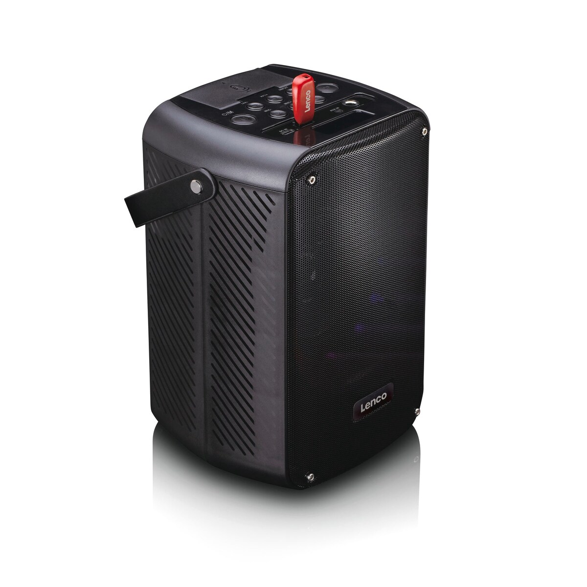 LENCO BTC-060 Bluetooth-Lautsprecher Karaokefunktion schwarz