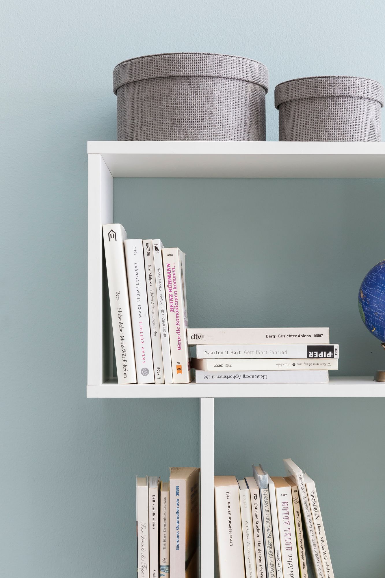 FineBuy Bücherregal FB51366 Standregal weiß Spanplatte Design Aufbewahrungsregal