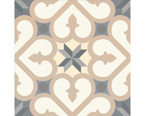 Porseleinen wand- en vloertegel Heritage tacogrijs in 76 verschillende designs 16,5 x 16,5 cm
