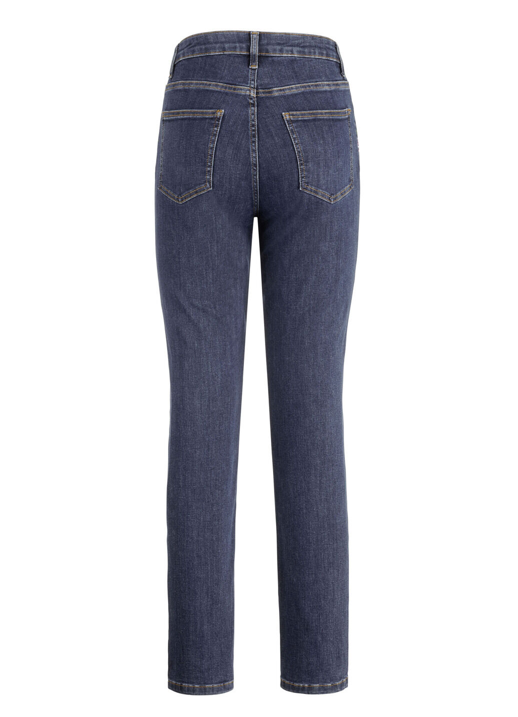 Jeans mit handbemalten, floralen Motiven