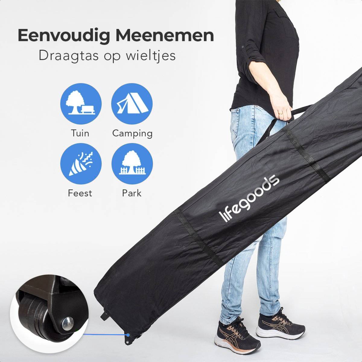 LifeGoods 3x4.5 m  partytent- White