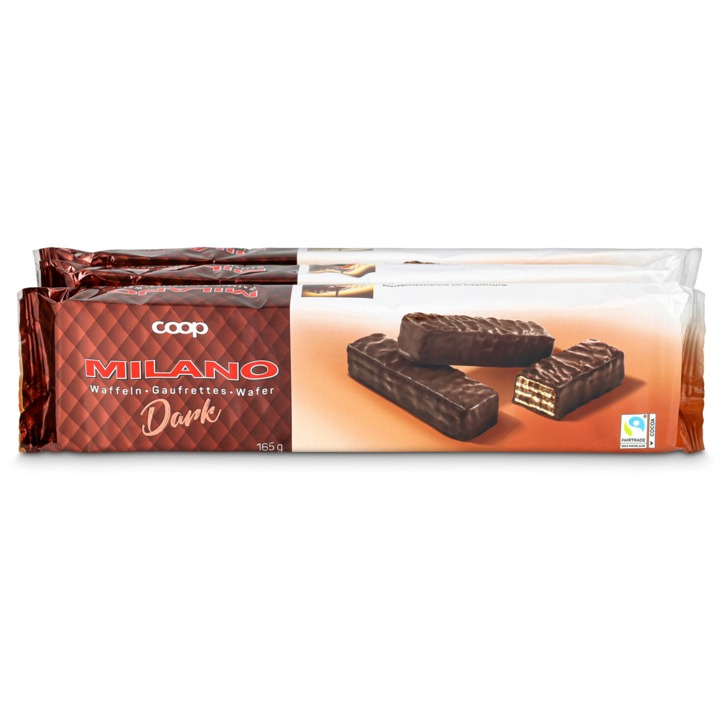 Milano Fairtrade Waffeln Dark 3x165g