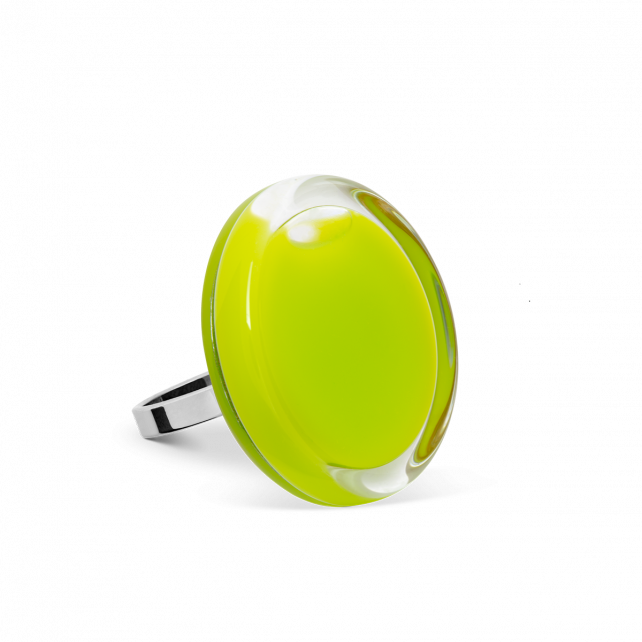 Bague en verre soufflé - Cachou Mini Milk