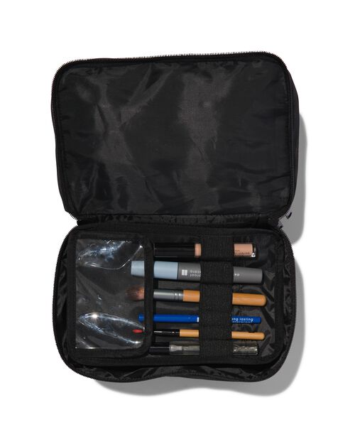 beautycase avec organiseur noir 17x25x15