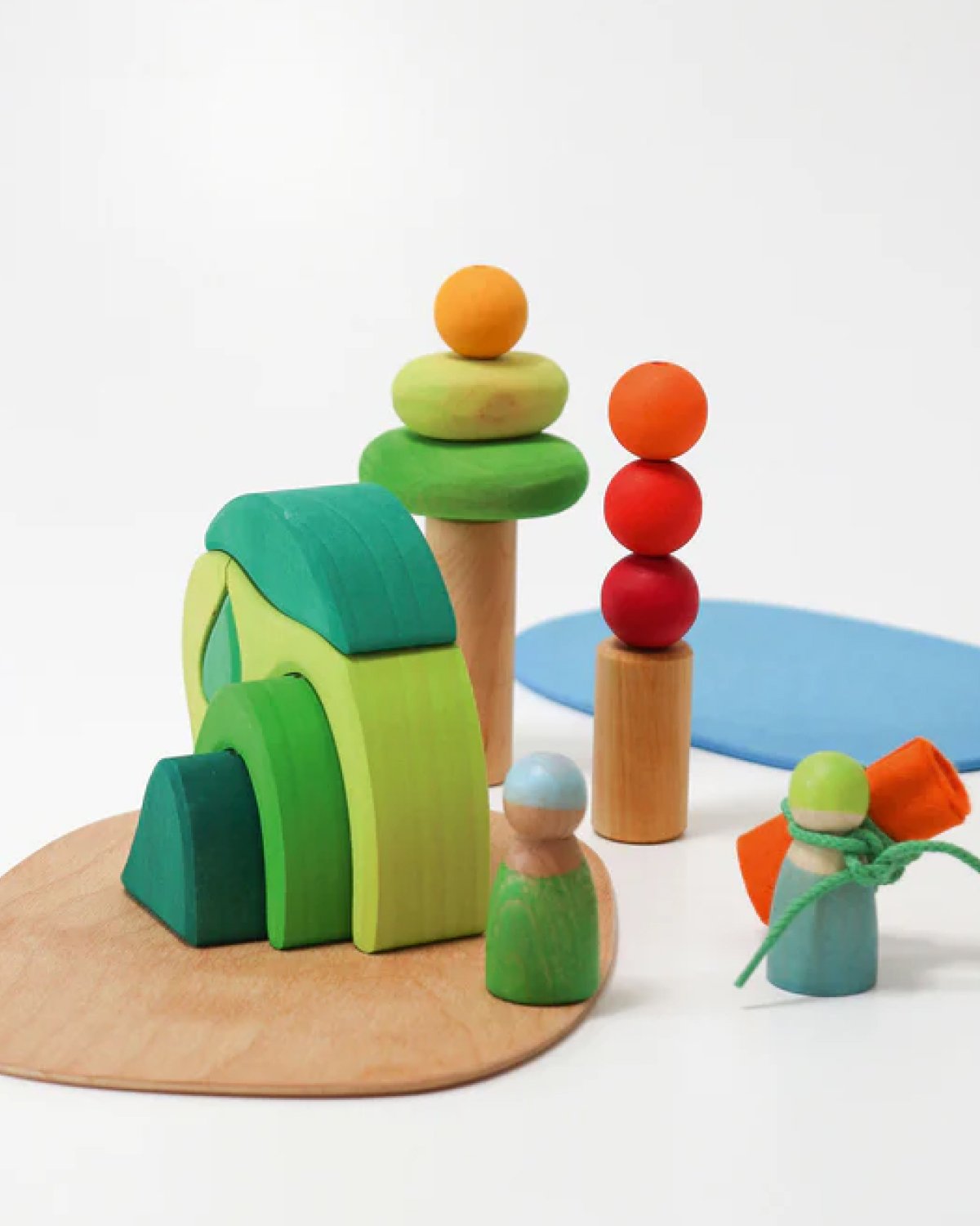 Småverden i Skogen – Byggesett i Tre 19stk | Small world play in the woods
