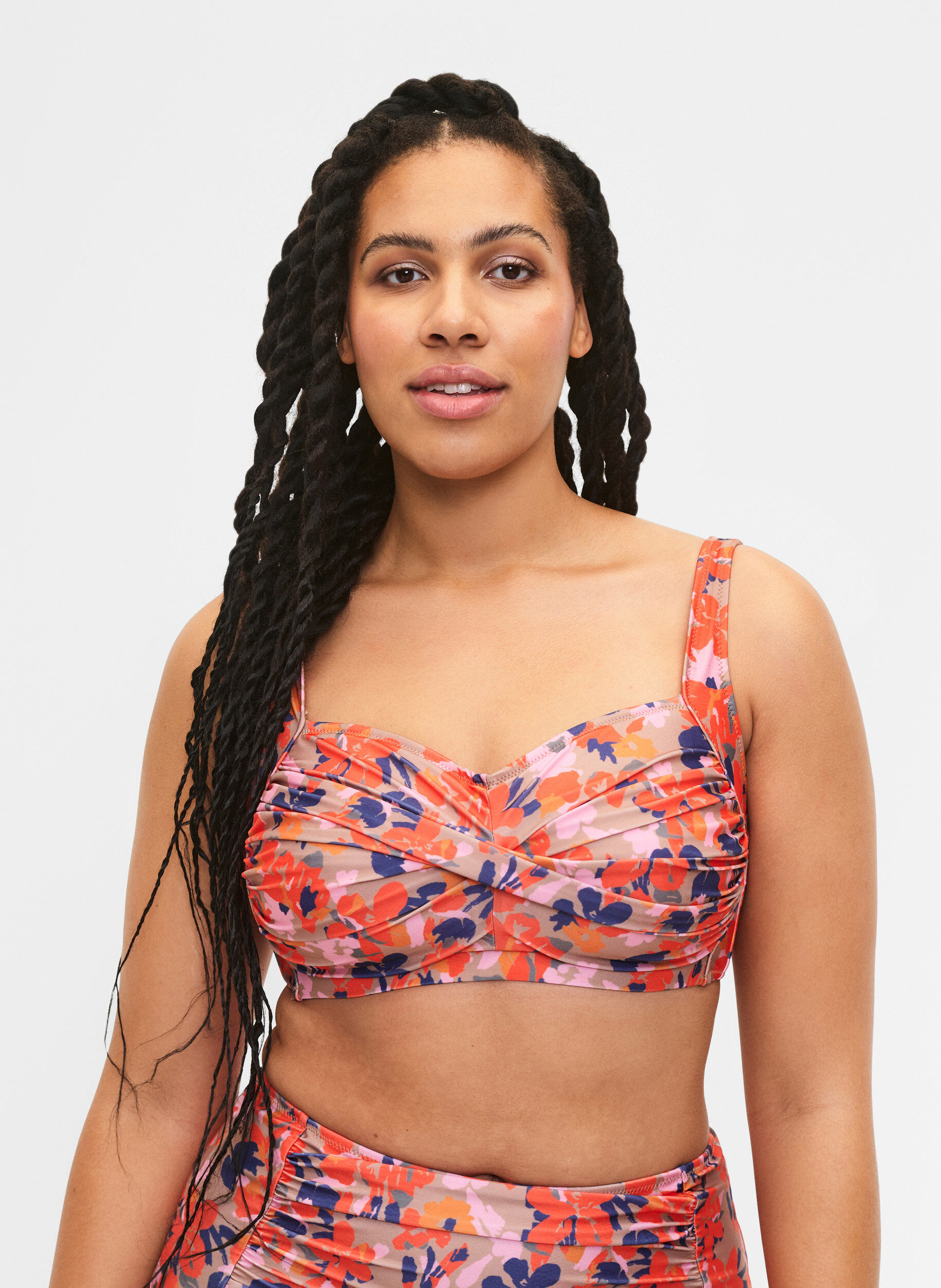 Printet bikini overdel