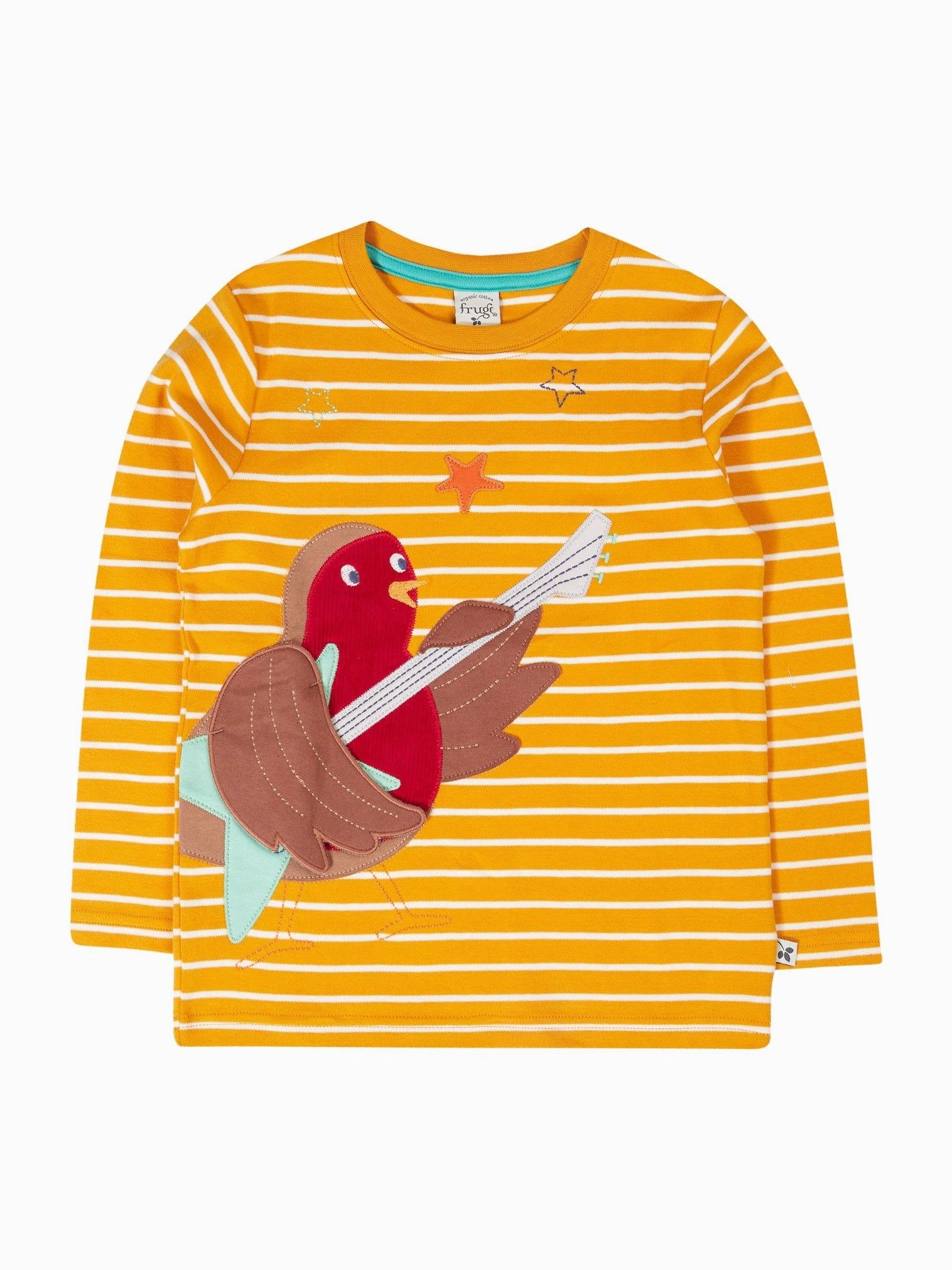 Frugi Geel Summit Kerstmis Cirkelvormig T-shirt