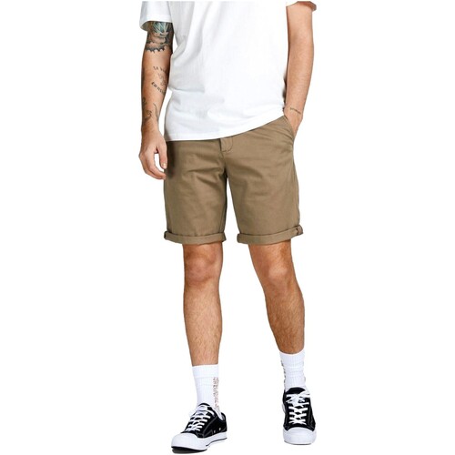 Jack & Jones - CHINOS CORTOS DE CORTE REGULAR FIT HOMBRE JACK & JONES 12165604 Marrón