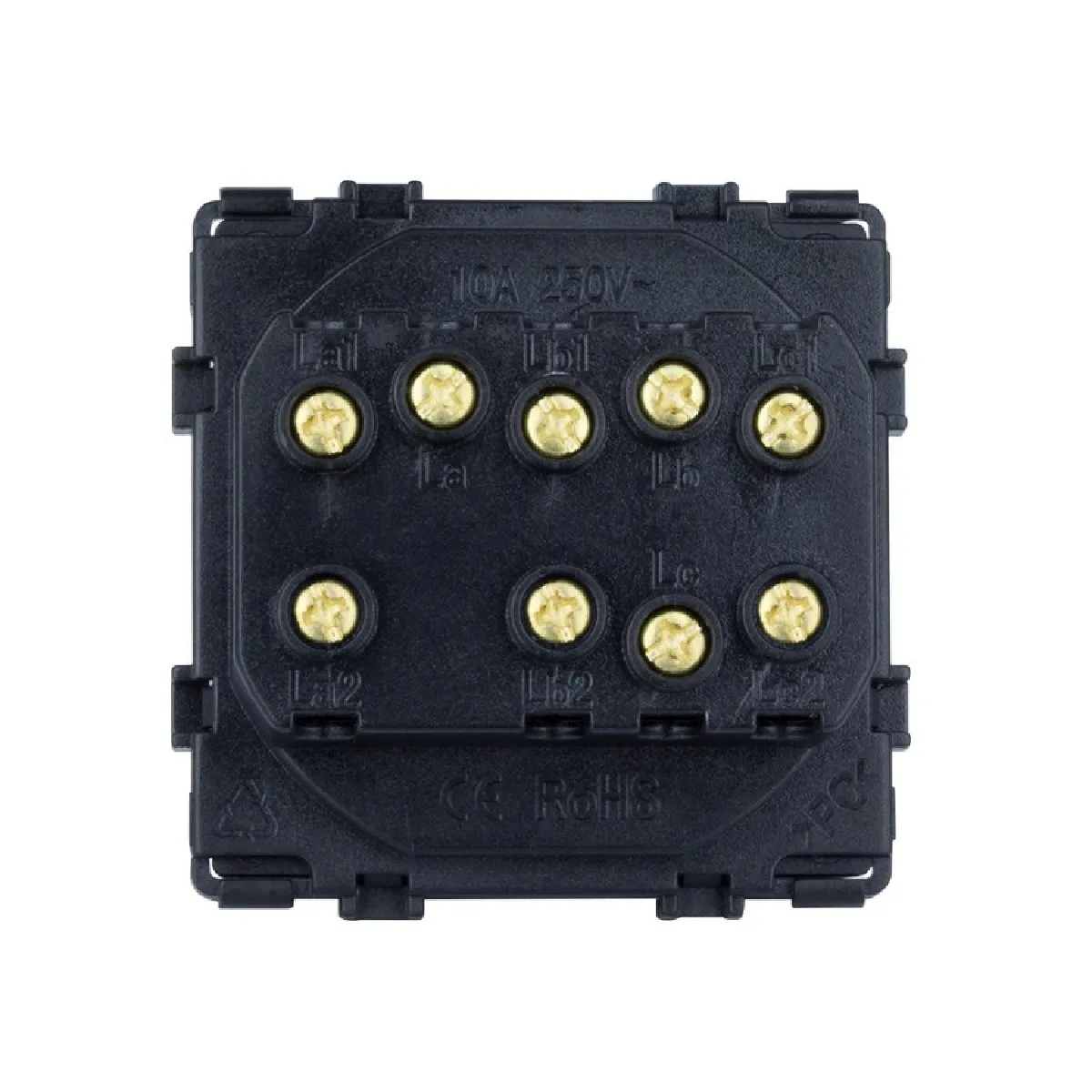 Ledkia Modern Va-et-Vient Triple - Noir