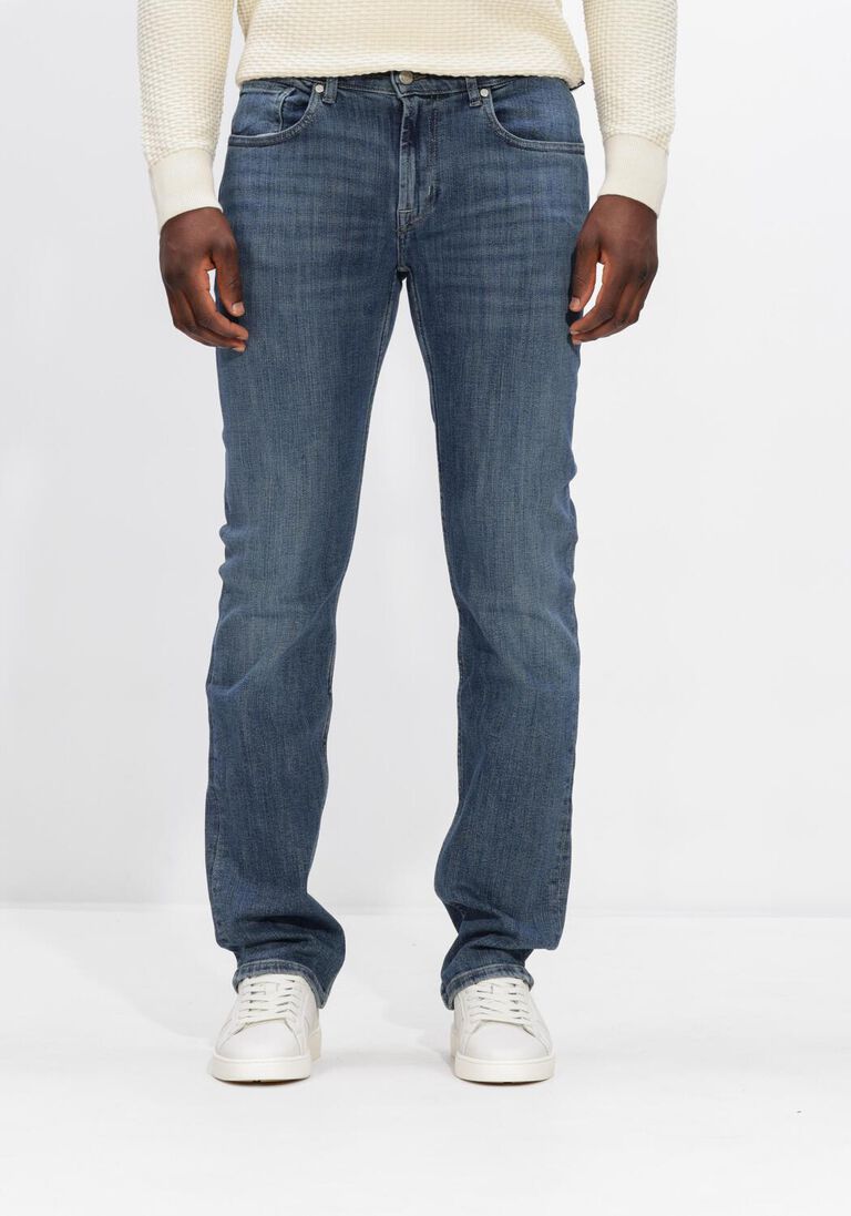 blauwe 7 for all mankind straight leg jeans straight