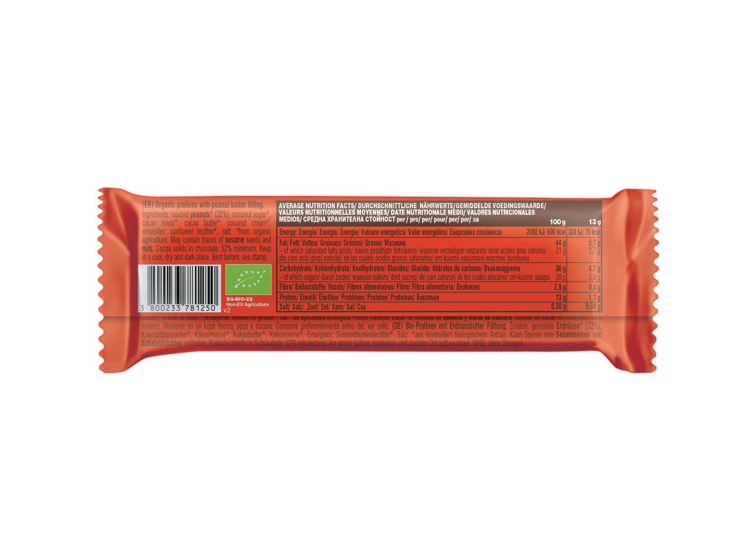 SNACK CHOCOLATE BETT'R RECHEIO AMENDOIM 39 G