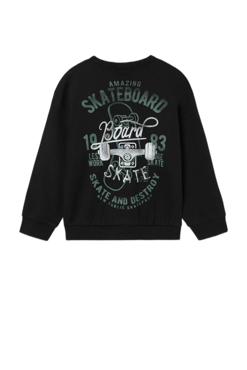 NAME IT sweater NKMRIMIA met backprint zwart