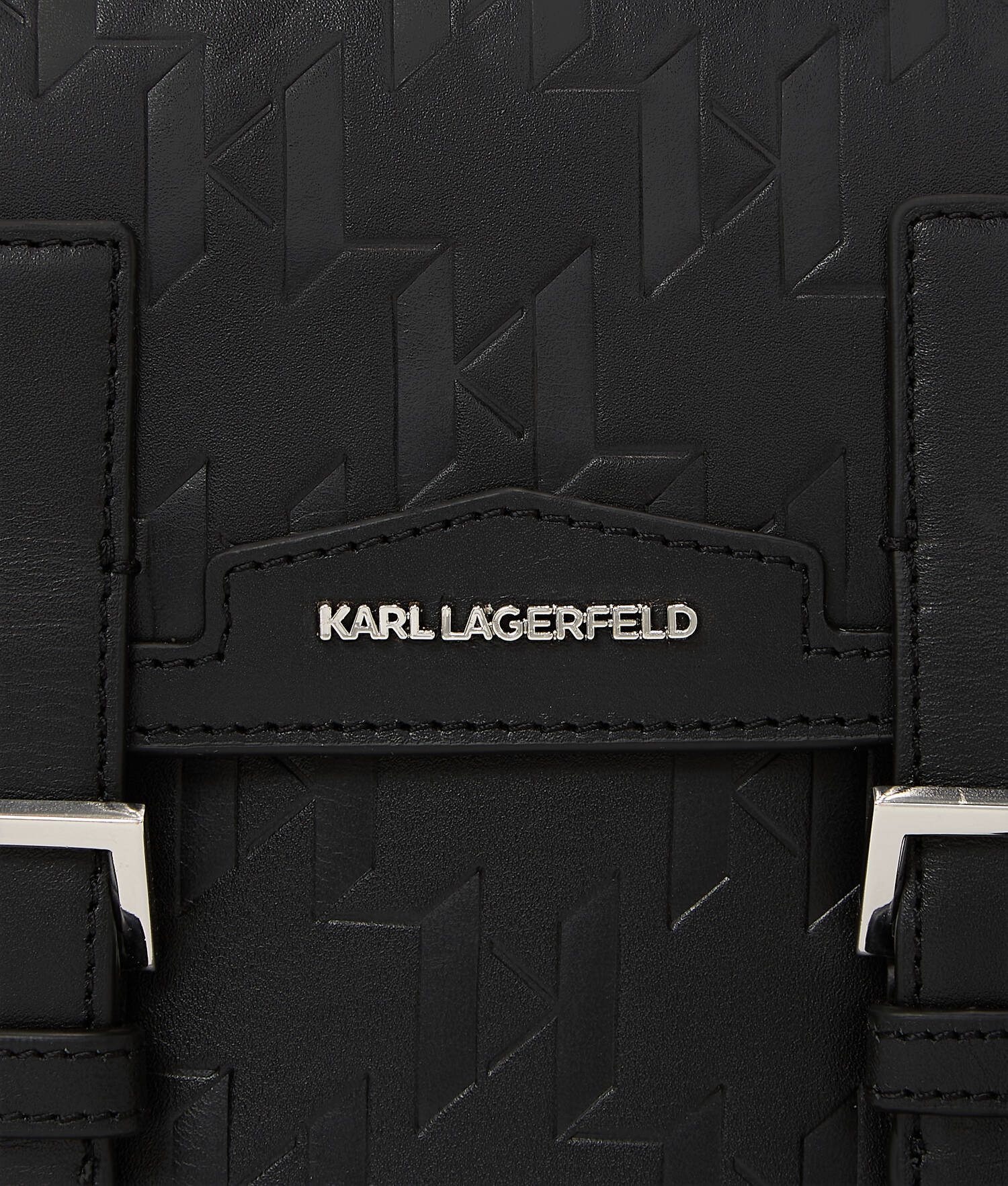 SAC BANDOULIÈRE EN CUIR K/LOOM - Noir