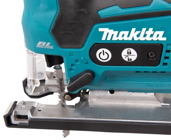 Makita DJV185RF1J, Øverste håndtag, Grøn, 90°, Aluminium, Stål, Træ, Børstefri, Deep discharge