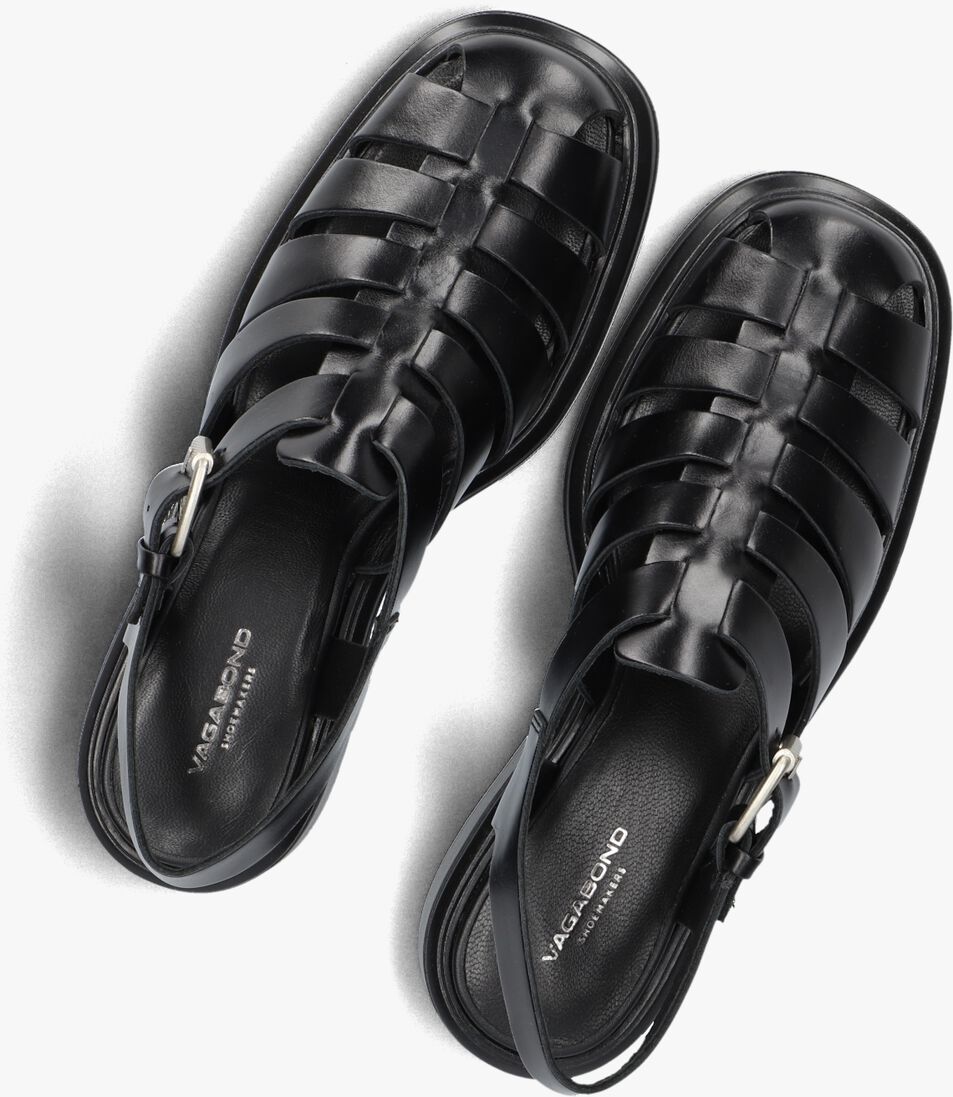 zwarte vagabond shoemakers platte sandalen ellis