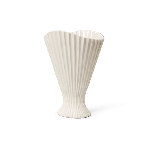 ferm LIVING Fountain Vase, Råhvid