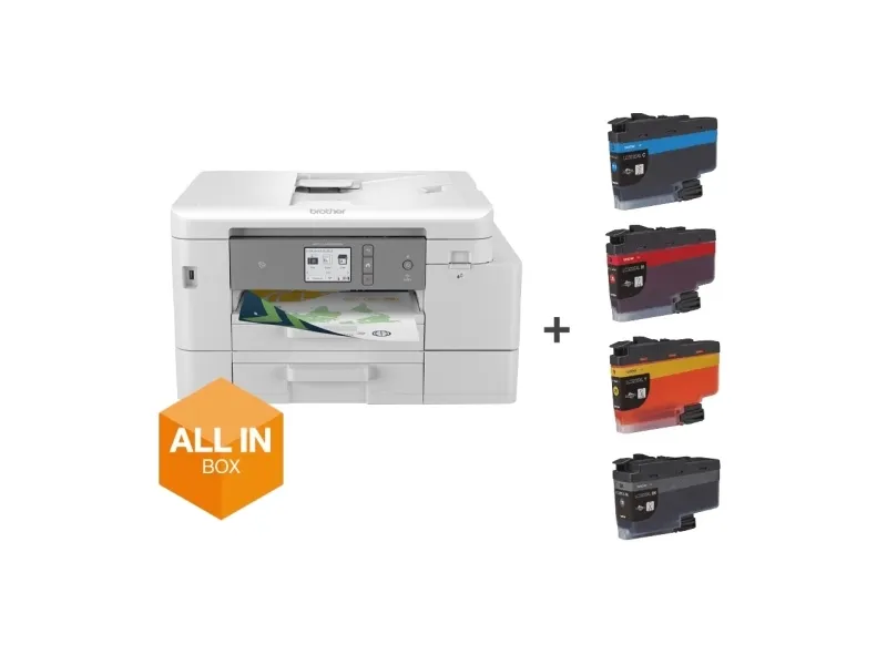 Brother MFC-J4540DWXL - Multifunktionsprinter - farve - blækprinter - A4/Legal (medie) - op til 13 spm (kopiering) - op til 20 spm (udskriver) - 150 ark - 14.4 Kbps - USB 2.0, LAN, Wi-Fi(n), NFC