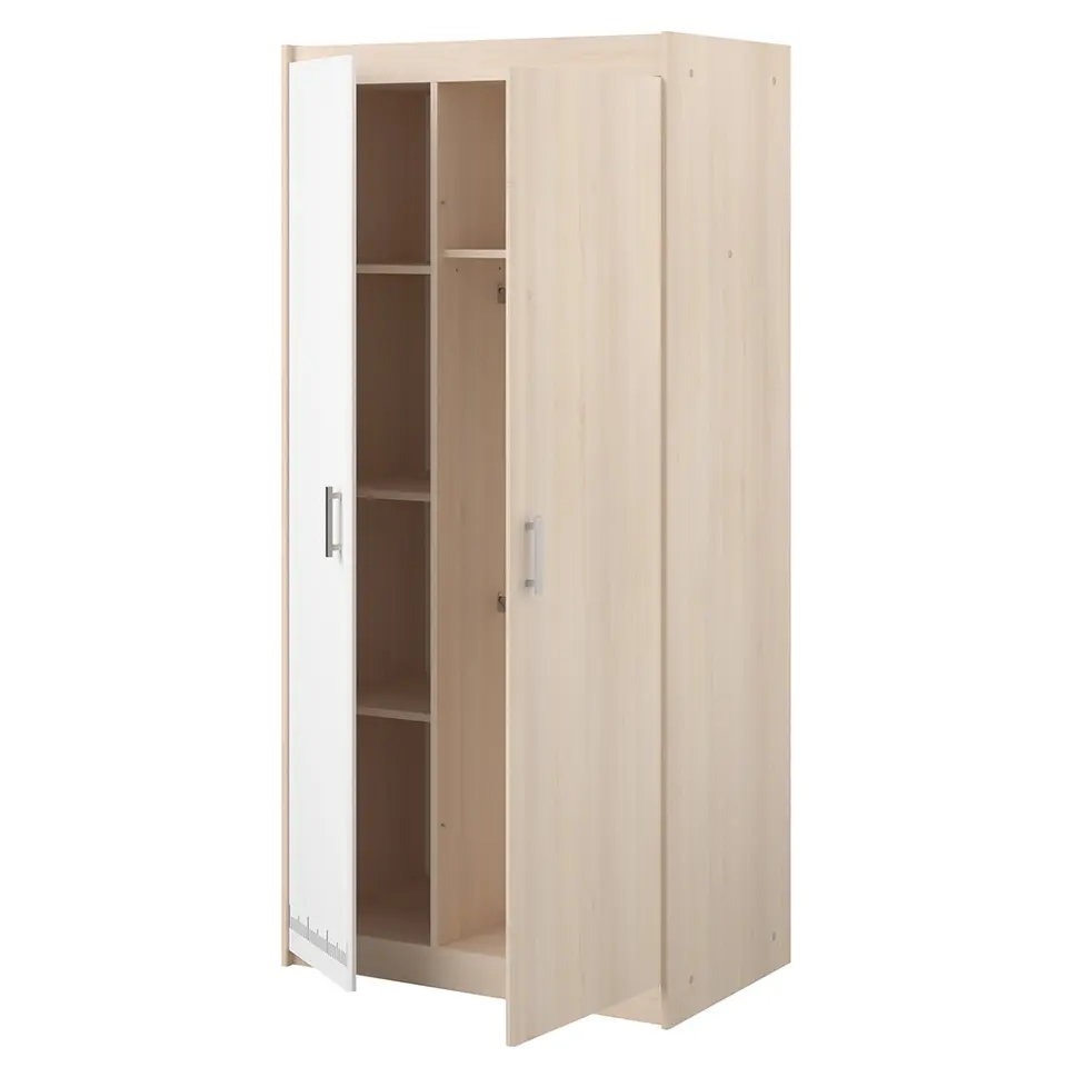 Kledingkast Charly 2-deurs - acaciakleur - 180x85x52 cm